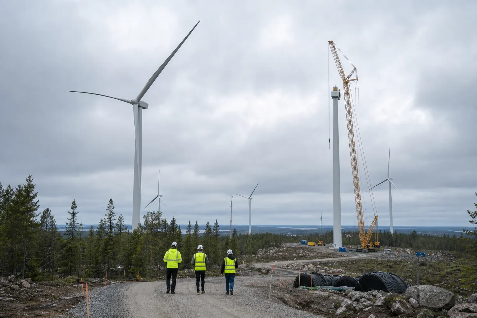 Vindkraftsprojekt i svenskt landskap